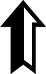 Black and White Up Arrow